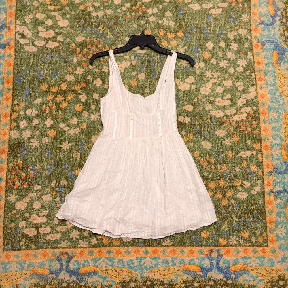 Princess Polly White Sleeveless square neck line mini Dress